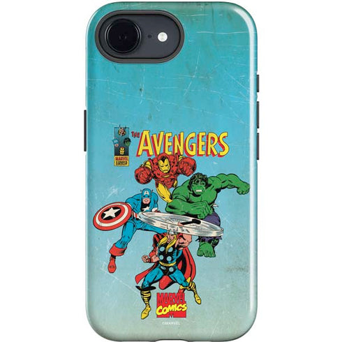 Marvel Classic Comics The Avengers iPhone 16e Impact Case