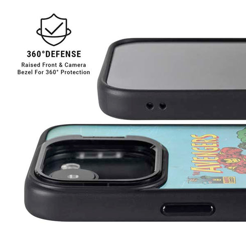 Marvel Classic Comics The Avengers iPhone 16e Kickstand Case