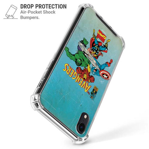 Marvel Classic Comics The Avengers iPhone XR Clear Case