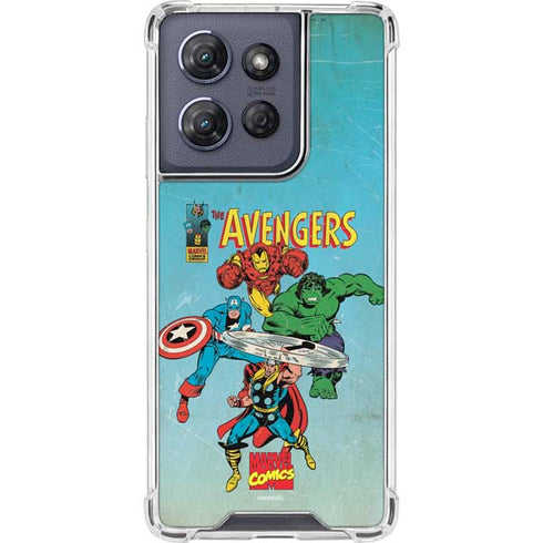 Marvel Classic Comics The Avengers Moto G 5G (2025) Clear Case