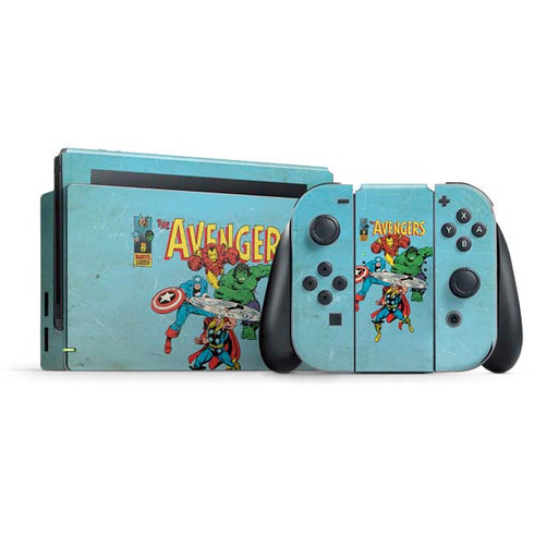 Marvel Classic Comics The Avengers Nintendo Switch Bundle Skin