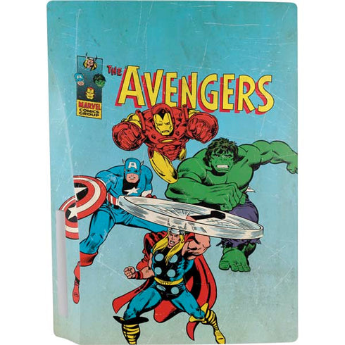 Marvel Classic Comics The Avengers PS5 Console Skin