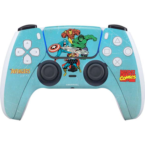 Marvel Classic Comics The Avengers PS5 Controller Skin