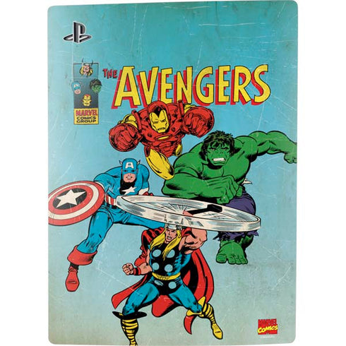 Marvel Classic Comics The Avengers PS5 Digital Edition Console Skin
