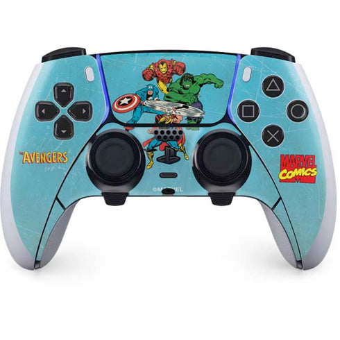 Marvel Classic Comics The Avengers PS5 DualSense Edge Pro Controller Skin