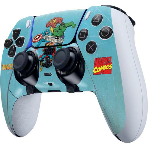Marvel Classic Comics The Avengers PS5 DualSense Edge Pro Controller Skin