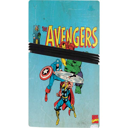 Marvel Classic Comics The Avengers PS5 Pro Console Skin