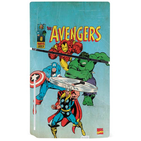 Marvel Classic Comics The Avengers PS5 Slim Disk Bundle Skin