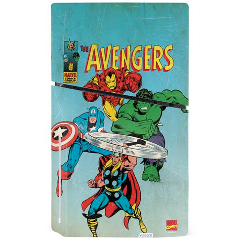 Marvel Classic Comics The Avengers PS5 Slim Disk Console Skin