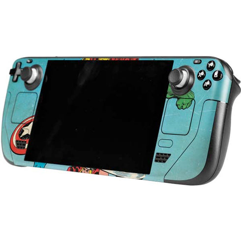 Marvel Classic Comics The Avengers Steam Deck Handheld Gaming Computer Skin
