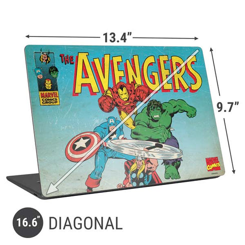 Marvel Classic Comics The Avengers Universal Laptop 16.6in (13.4 x 9.7in) Skin