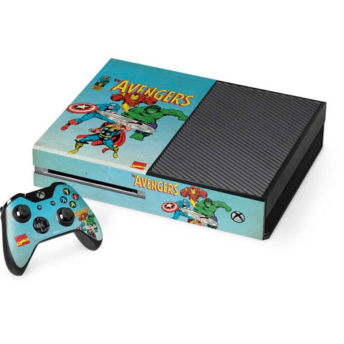 Marvel Classic Comics The Avengers Xbox One Console and Controller Bundle Skin