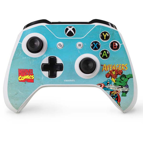 Marvel Classic Comics The Avengers Xbox One S Console and Controller Bundle Skin