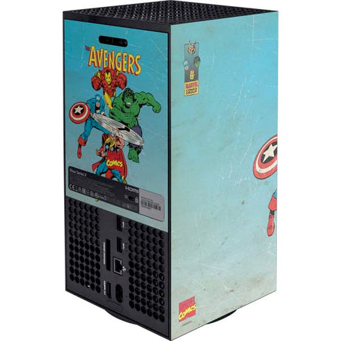 Marvel Classic Comics The Avengers Xbox Series X Console Skin