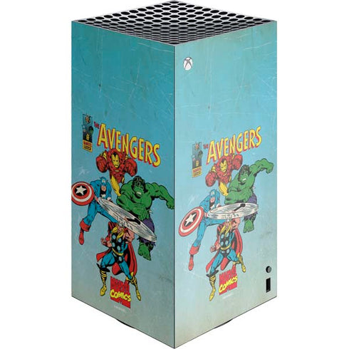 Marvel Classic Comics The Avengers XBox Series X Digital Edition Console Skin