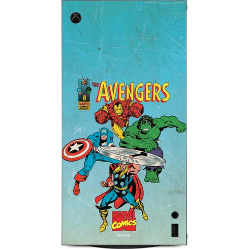 Marvel Classic Comics The Avengers XBox Series X Digital Edition Console Skin