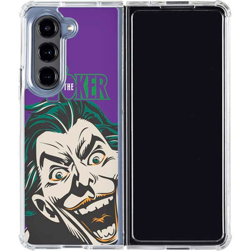 DC Comics The Joker The Classic Art Galaxy Z Fold5 5G Clear Case