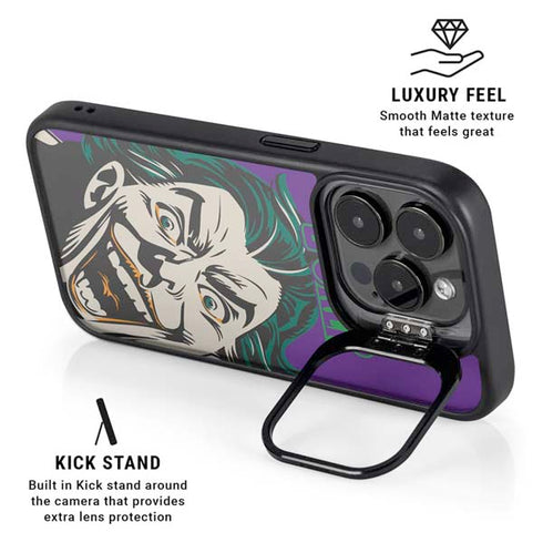 DC Comics The Joker The Classic Art iPhone 14 Pro Max Kickstand Case
