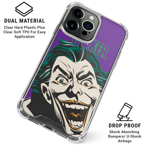 DC Comics The Joker The Classic Art iPhone 16 Pro Max Clear Case