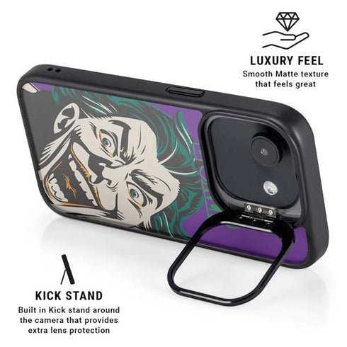 DC Comics The Joker The Classic Art iPhone 16e Kickstand Case