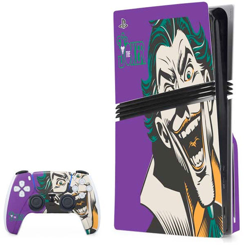 DC Comics The Joker The Classic Art PS5 Pro Disk Bundle Skin