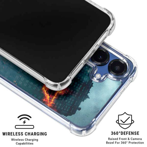 The Dark Knight Movie Poster Galaxy S25 Clear Case