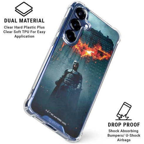 The Dark Knight Movie Poster Galaxy S25 Plus Clear Case