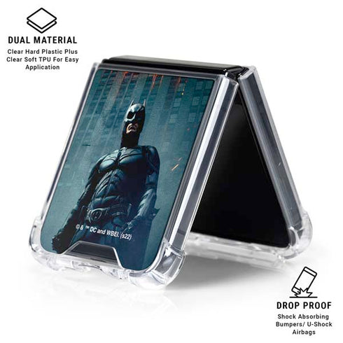 The Dark Knight Movie Poster Galaxy Z Flip6 Clear Case