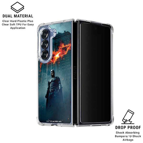 The Dark Knight Movie Poster Galaxy Z Fold6 Clear Case