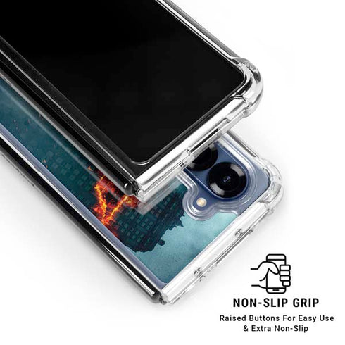 The Dark Knight Movie Poster Galaxy Z Fold6 Clear Case