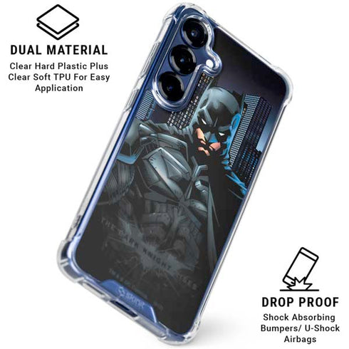 DC Comics Batman The Dark Knight Comic Art Galaxy S25 Clear Case