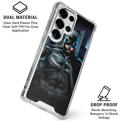 DC Comics Batman The Dark Knight Comic Art Galaxy S25 Ultra Clear Case