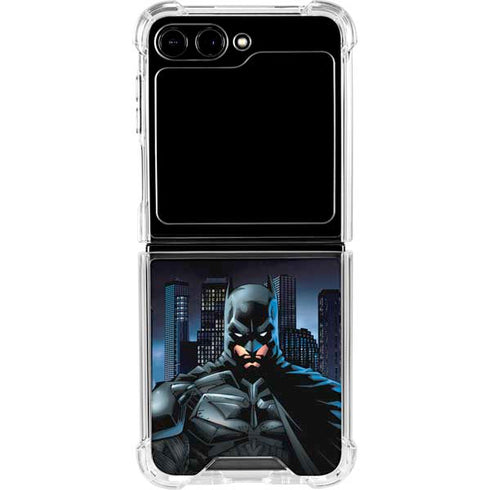 DC Comics Batman The Dark Knight Comic Art Galaxy Z Flip6 Clear Case