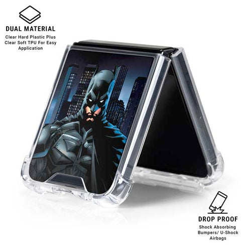 DC Comics Batman The Dark Knight Comic Art Galaxy Z Flip6 Clear Case