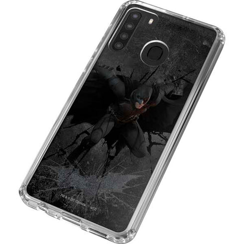 DC Comics The Dark Knight in Action Galaxy A21 Clear Case