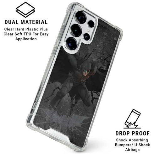 DC Comics The Dark Knight in Action Galaxy S26 Ultra Clear Case