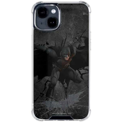 DC Comics The Dark Knight in Action iPhone 15 Clear Case