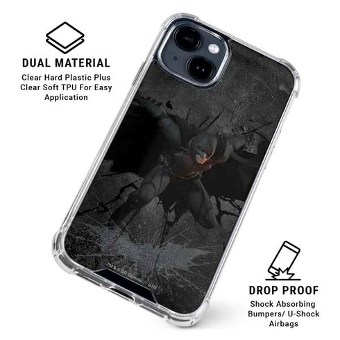 DC Comics The Dark Knight in Action iPhone 15 Clear Case