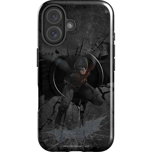 DC Comics The Dark Knight in Action iPhone 16 Magsafe Impact Case