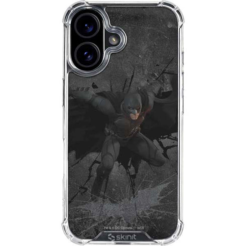 DC Comics The Dark Knight in Action iPhone 16 Plus Clear Case