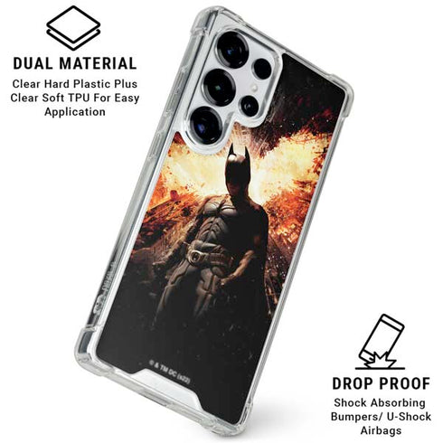 The Dark Knight Rises Movie Poster Galaxy S25 Ultra Clear Case