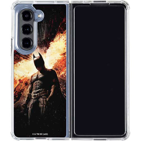 The Dark Knight Rises Movie Poster Galaxy Z Fold5 5G Clear Case