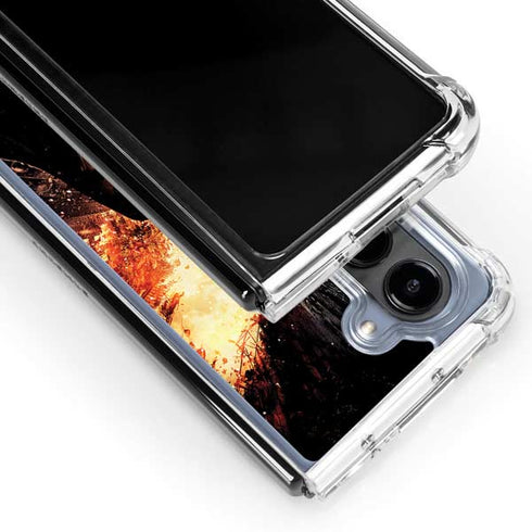 The Dark Knight Rises Movie Poster Galaxy Z Fold5 5G Clear Case