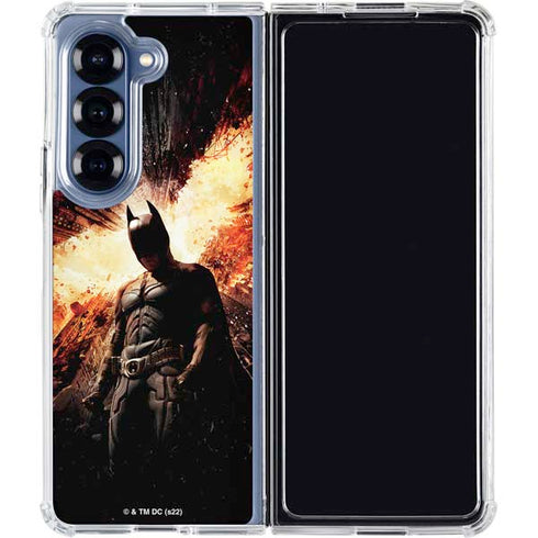 The Dark Knight Rises Movie Poster Galaxy Z Fold6 Clear Case