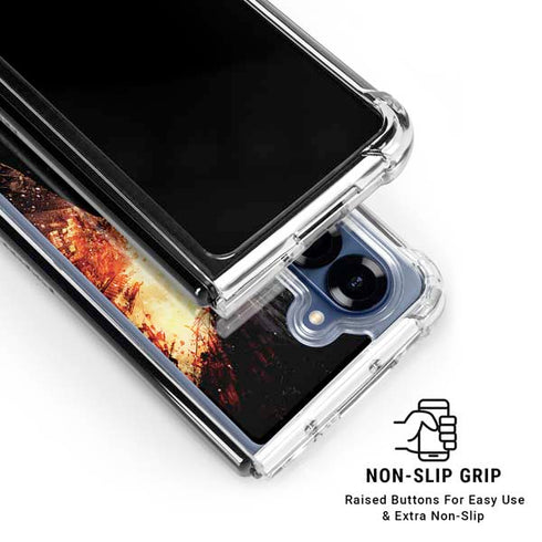 The Dark Knight Rises Movie Poster Galaxy Z Fold6 Clear Case