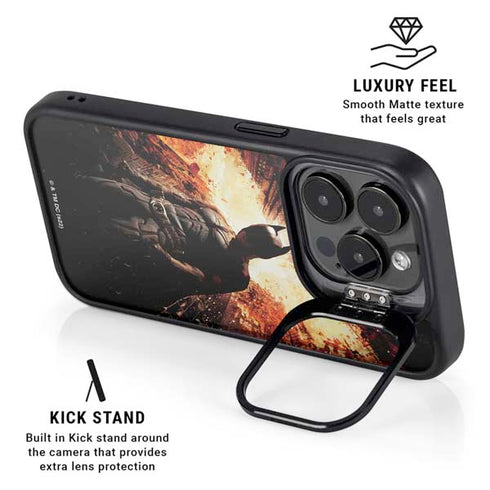 The Dark Knight Rises Movie Poster iPhone 15 Pro Max Kickstand Case