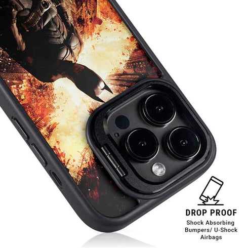 The Dark Knight Rises Movie Poster iPhone 15 Pro Max Kickstand Case