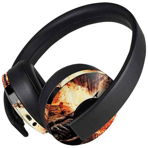 The Dark Knight Rises Movie Poster PlayStation 4 Gold Wireless Headset Skin
