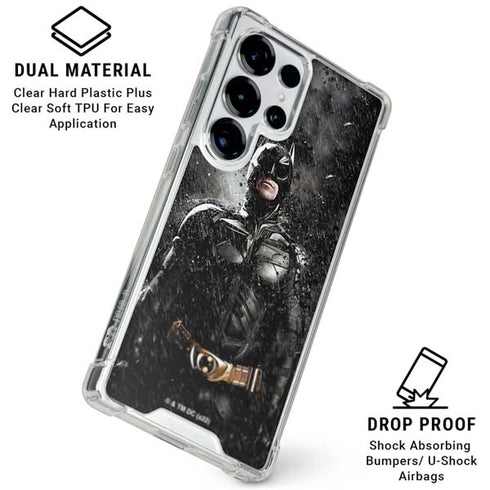 The Dark Knight Rises Batman Poster Galaxy S25 Ultra Clear Case