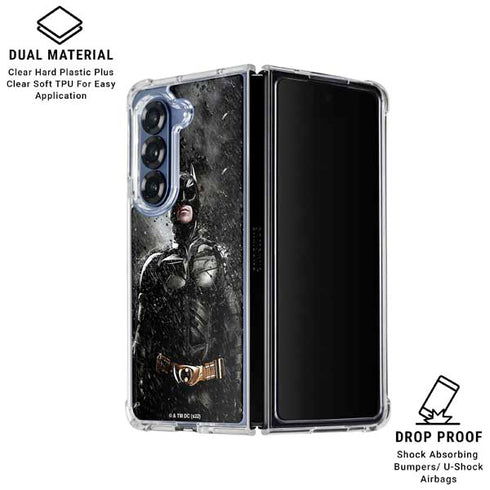 The Dark Knight Rises Batman Poster Galaxy Z Fold7 Clear Case